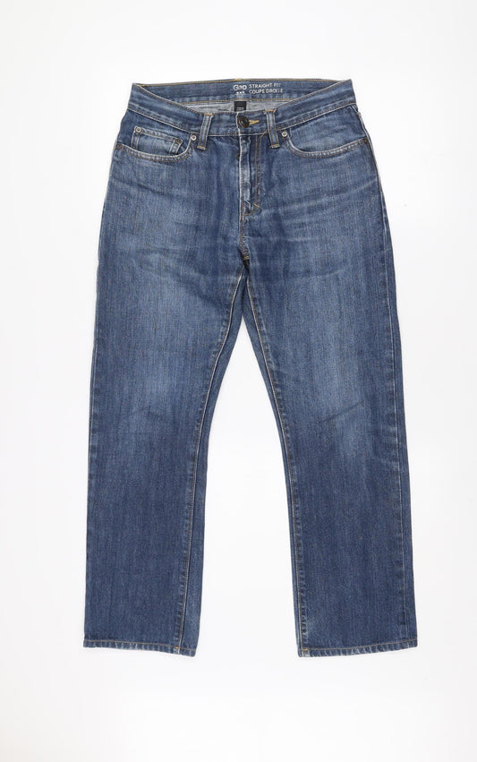 Gap Men's Blue Straight Fit Denim Jeans 29W 30L Cotton Classic Style