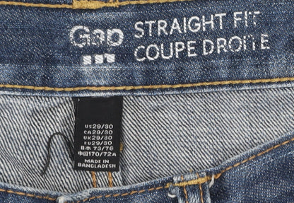 Gap Men's Blue Straight Fit Denim Jeans 29W 30L Cotton Classic Style