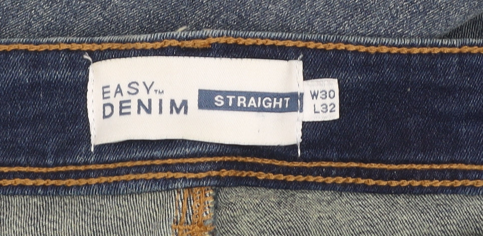 Matalan Men’s Blue Straight Leg Denim Jeans W30 L32 Stretch