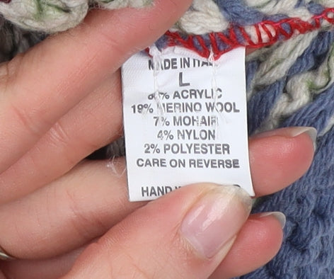 FOX'S Men's Multicoloured L Chunky-Knit Full Zip Jumper