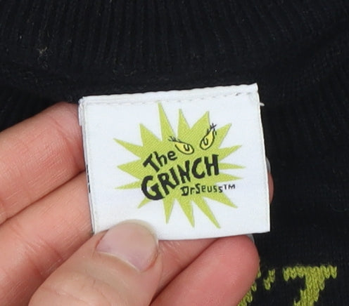 George Boys Black The Grinch Christmas Pullover Sweatshirt 4-5 Years