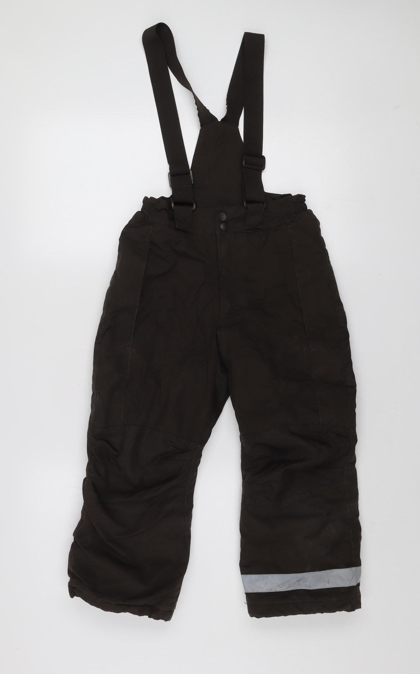H&M Boys Brown Waterproof Snow Pants 7 Years Winter Ski Trousers