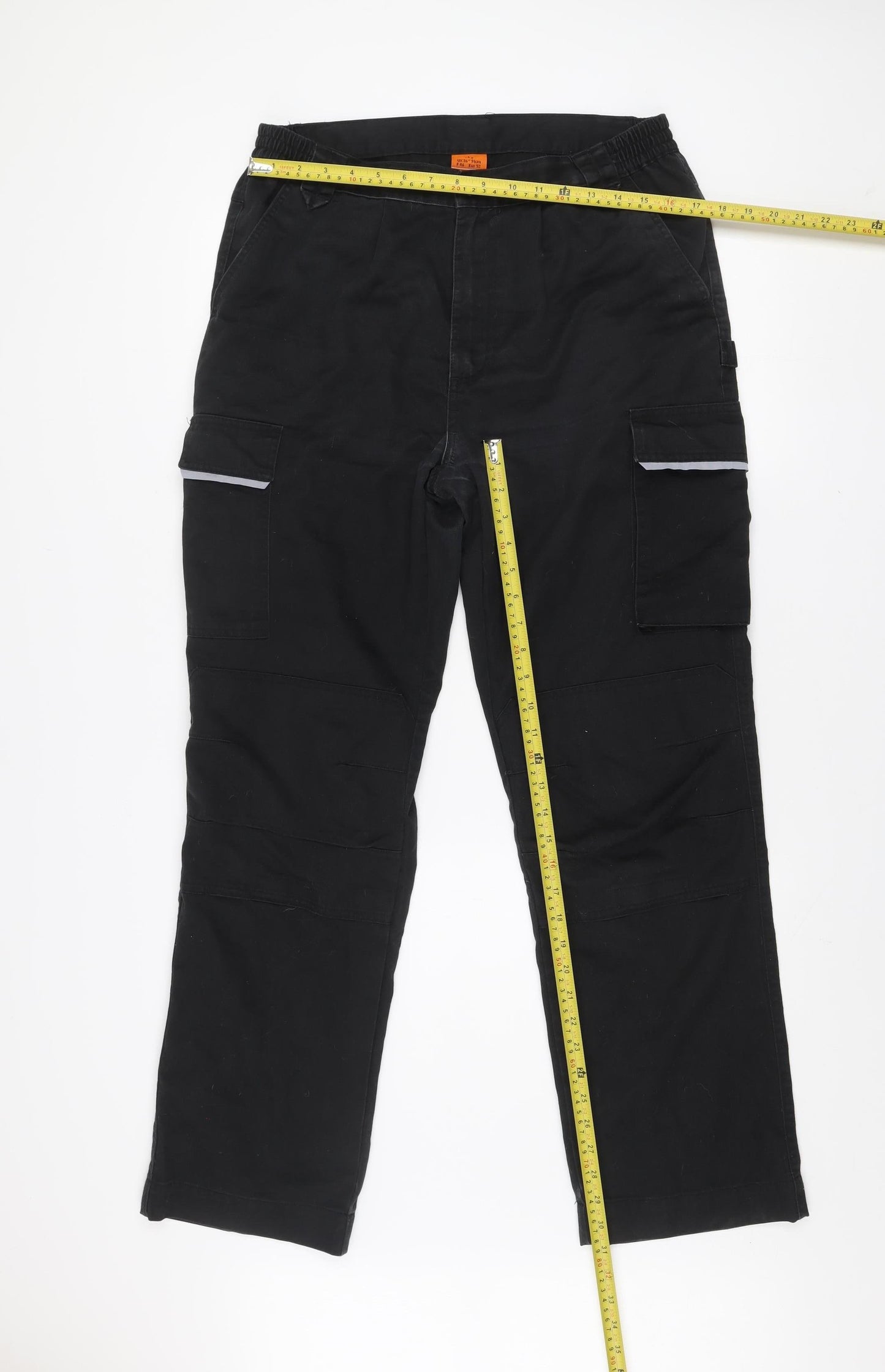 Result Work-Guard Men's Black Cargo Work Trousers Size L 36in Regular