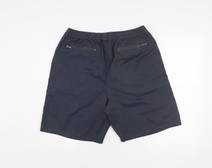 Infuse Jeans Men's Blue XL Cargo Shorts with Zip Pockets