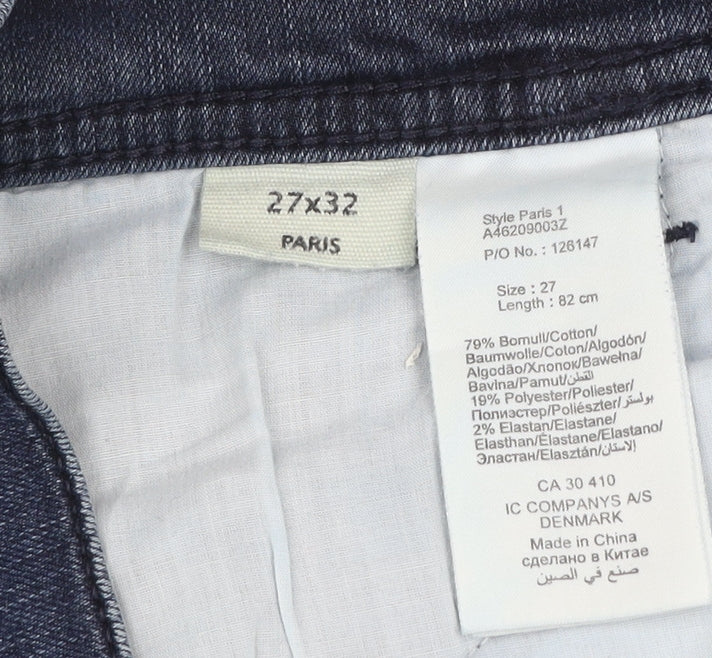 Jeans by Jackpot Men's Blue Straight Slim Fit Denim Jeans 27x32