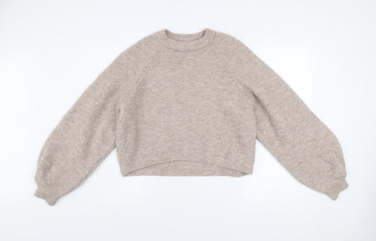 Womens UK Size S Topshop Beige Pullover Jumper
