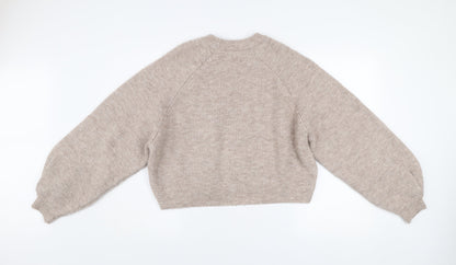 Womens UK Size S Topshop Beige Pullover Jumper