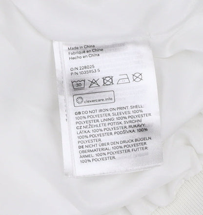 H&M Divided Men's White Varsity Jacket M 38in CHAMPS Series Style