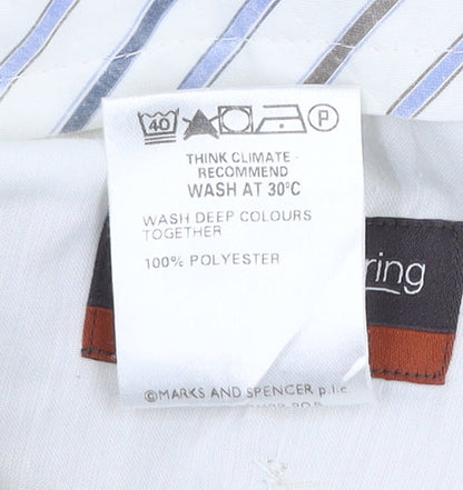 Marks and Spencer Men’s Beige 36x33 Dress Pants Pleated Lightweight Trousers