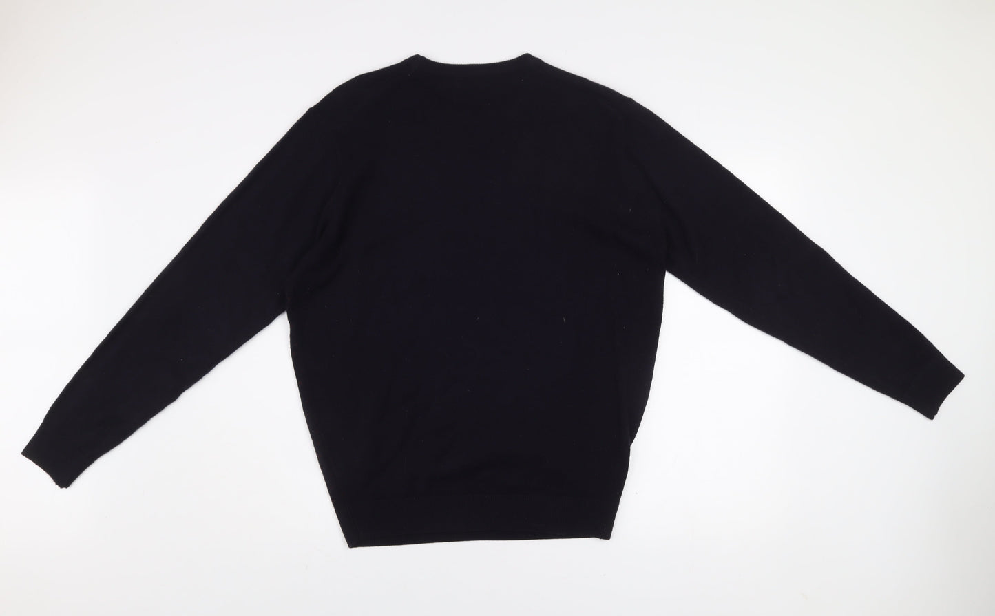 James Pringle Men's Black Fair Isle Knit Acrylic Pullover Jumper M