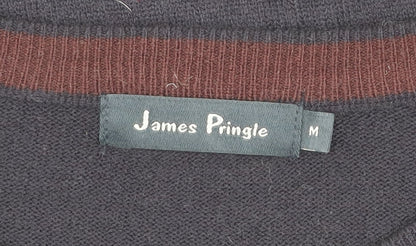 James Pringle Men's Black Fair Isle Knit Acrylic Pullover Jumper M