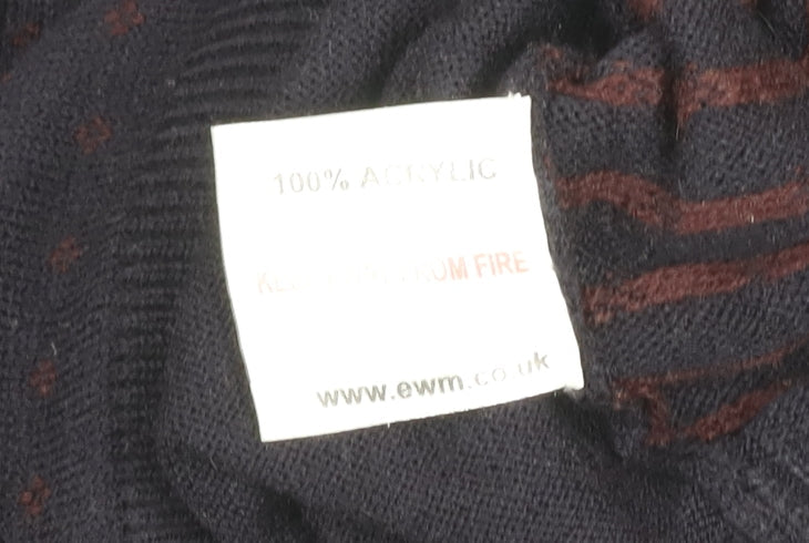 James Pringle Men's Black Fair Isle Knit Acrylic Pullover Jumper M