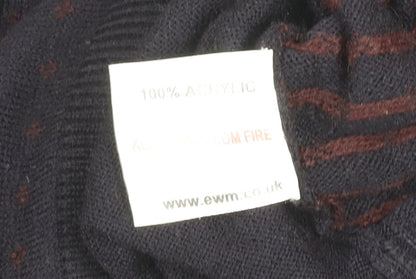 James Pringle Men's Black Fair Isle Knit Acrylic Pullover Jumper M