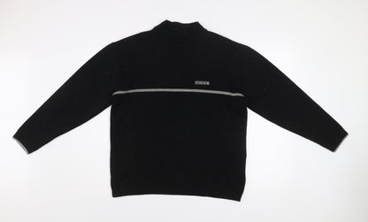 Teddy Smith Men's Black High Neck Pullover Jumper Size S