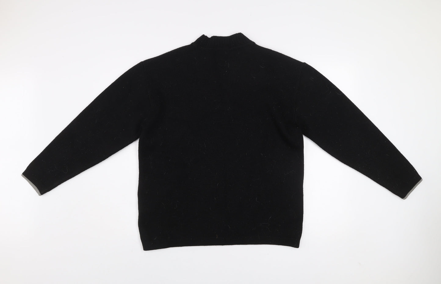 Teddy Smith Men's Black High Neck Pullover Jumper Size S