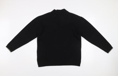 Teddy Smith Men's Black High Neck Pullover Jumper Size S