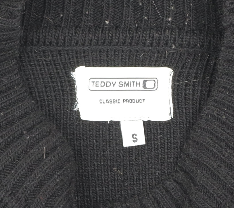 Teddy Smith Men's Black High Neck Pullover Jumper Size S