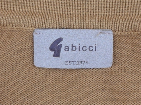 Gabicci Mens Yellow 2XL Collared Cotton Acrylic Henley Jumper