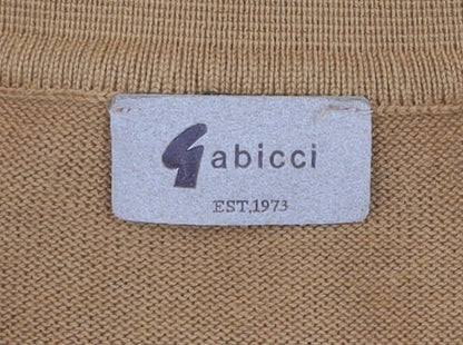 Gabicci Mens Yellow 2XL Collared Cotton Acrylic Henley Jumper