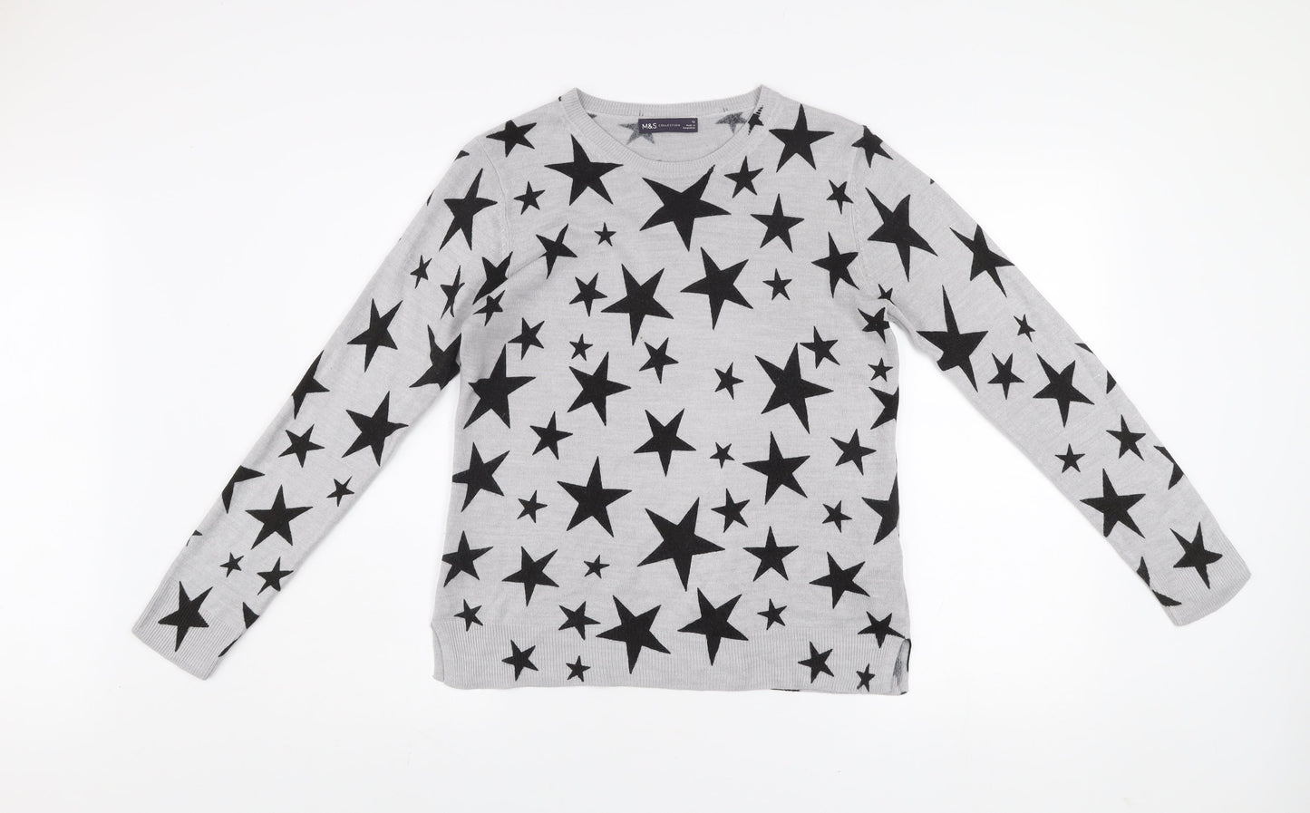 Womens UK Size 12 Marks and Spencer Grey Pullover Jumper
