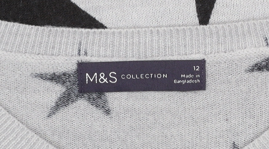 Womens UK Size 12 Marks and Spencer Grey Pullover Jumper