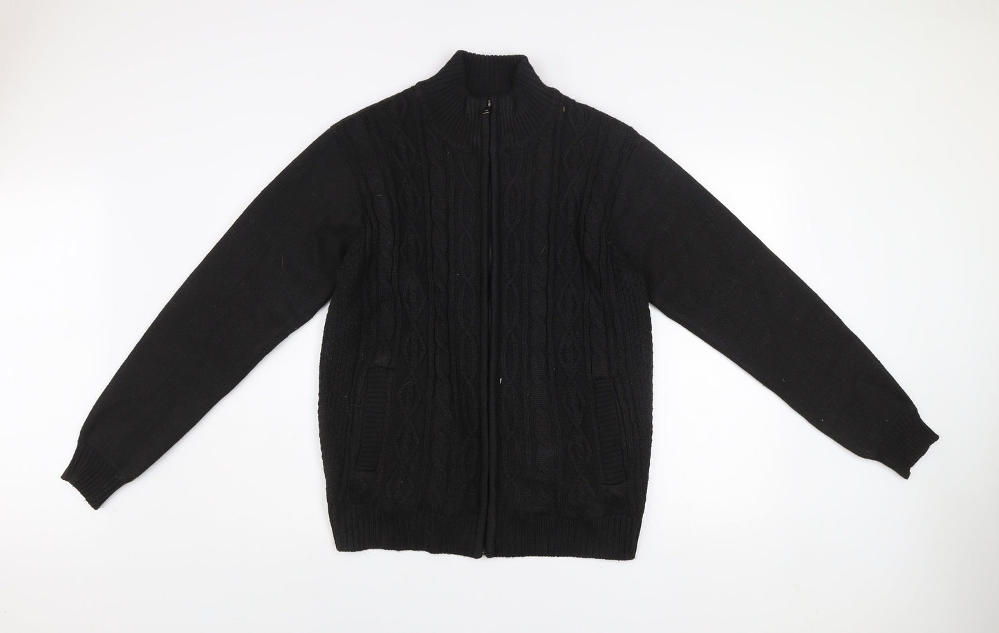 Mens UK Size M Matinee Black Basic Jacket