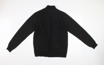 Mens UK Size M Matinee Black Basic Jacket