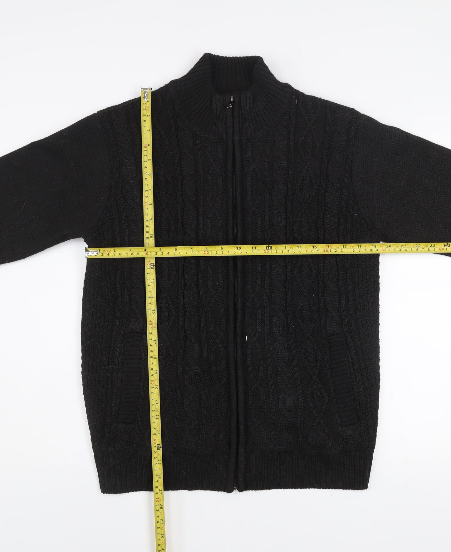 Mens UK Size M Matinee Black Basic Jacket