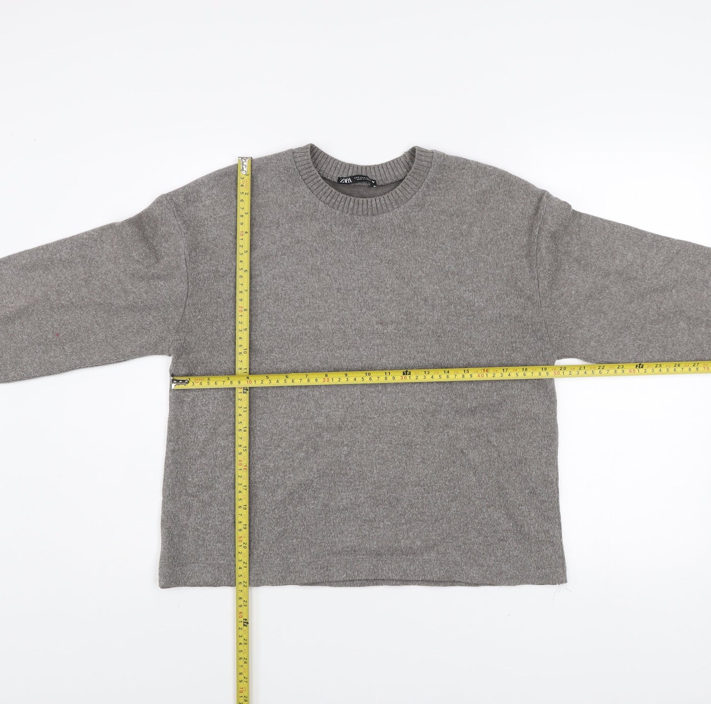 Womens UK Size 8 Zara Grey Pullover Jumper