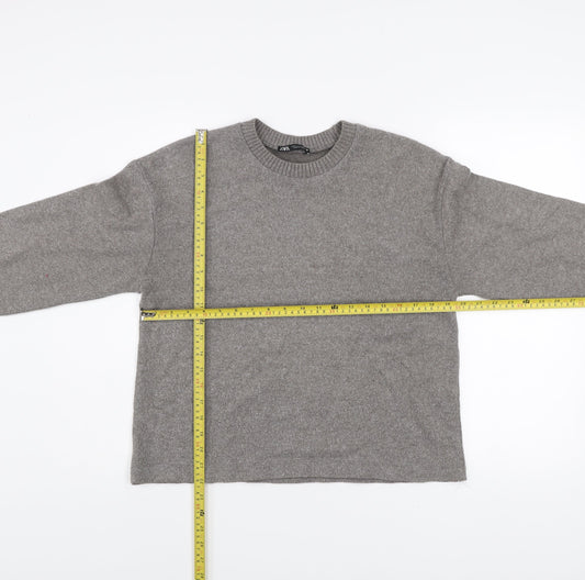 Womens UK Size 8 Zara Grey Pullover Jumper