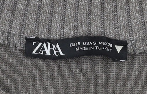 Womens UK Size 8 Zara Grey Pullover Jumper