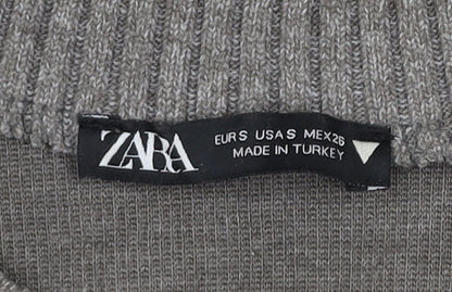 Womens UK Size 8 Zara Grey Pullover Jumper