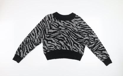 Womens UK Size S Topshop Black Pullover Jumper