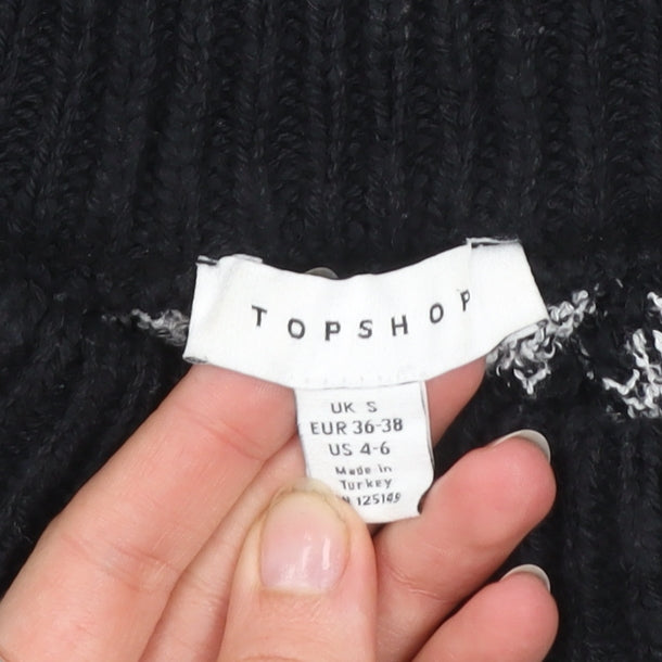 Womens UK Size S Topshop Black Pullover Jumper