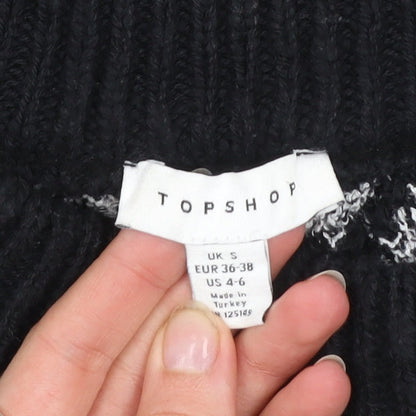 Womens UK Size S Topshop Black Pullover Jumper