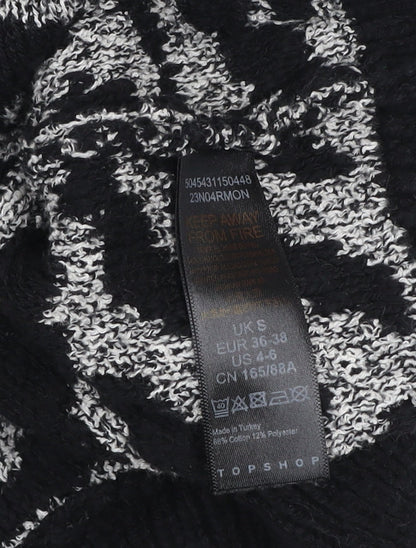 Womens UK Size S Topshop Black Pullover Jumper