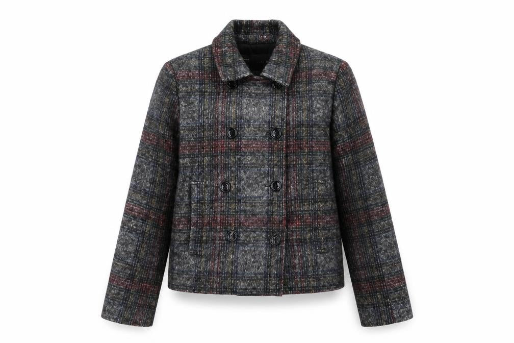 Womens UK Size S Zara Basic Grey Pea Coat