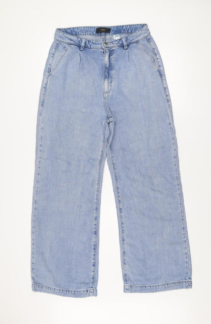 Next Women's Blue Wide-Leg High Rise Lyocell Jeans Size 10