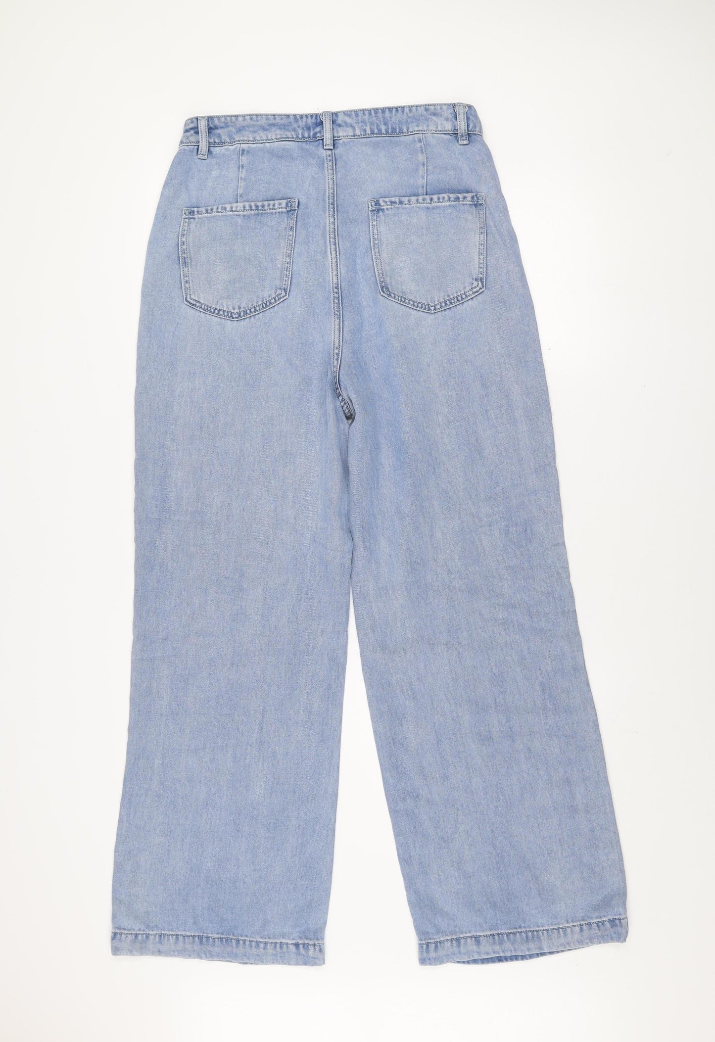 Next Women's Blue Wide-Leg High Rise Lyocell Jeans Size 10