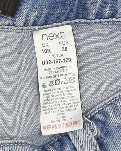 Next Women's Blue Wide-Leg High Rise Lyocell Jeans Size 10