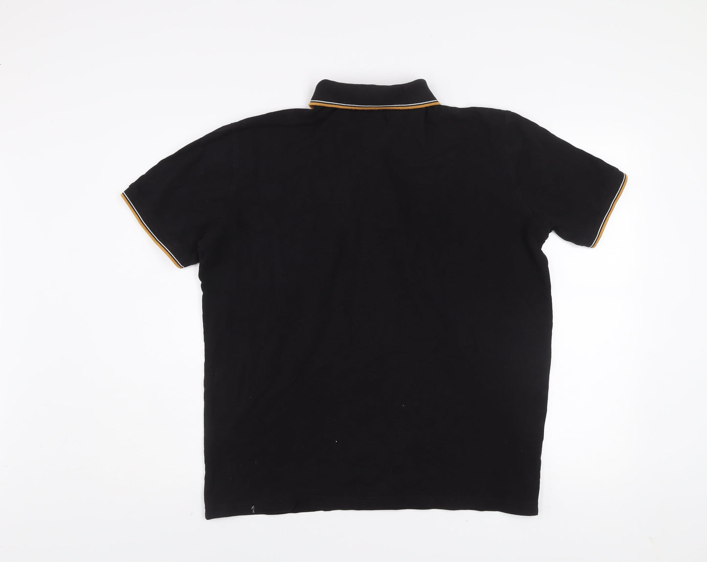 Nazareno Gabrielli Men's Black 2XL Regular Fit Cotton Polo Shirt