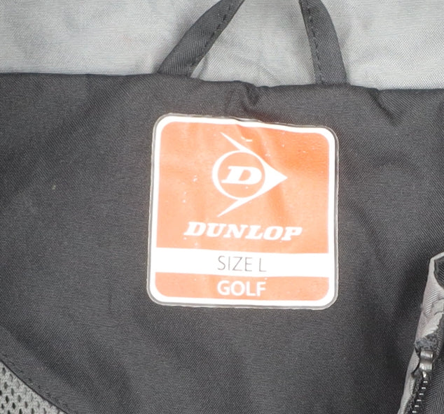 Dunlop Men's Black L Windbreaker Waterproof Golf Jacket