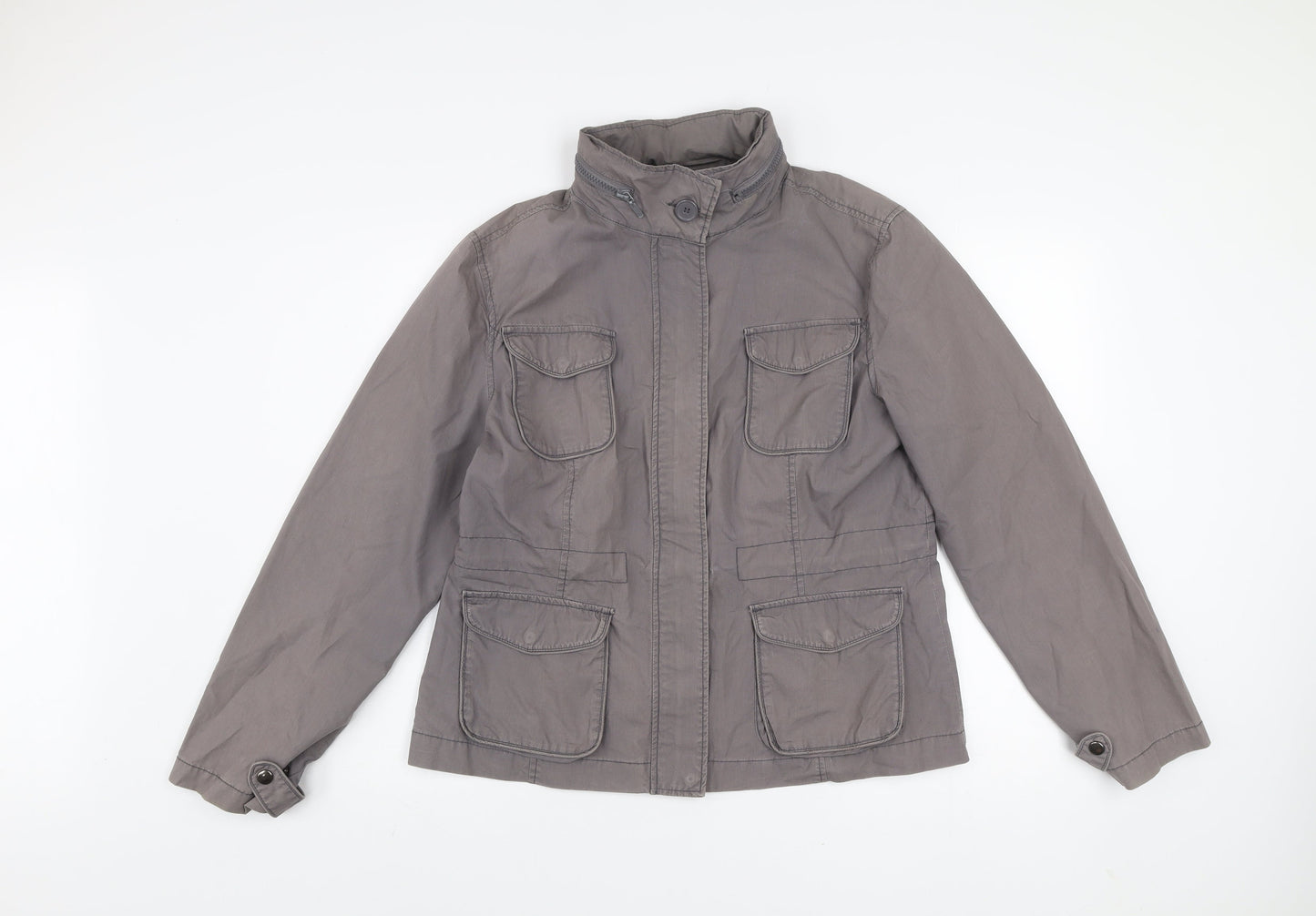 Womens UK Size 16 Dorothy Perkins Grey Military Jacket