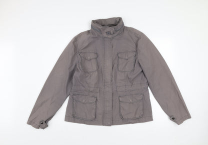 Womens UK Size 16 Dorothy Perkins Grey Military Jacket