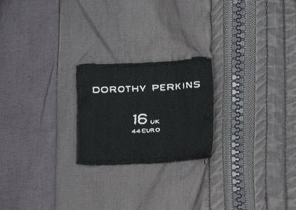 Womens UK Size 16 Dorothy Perkins Grey Military Jacket