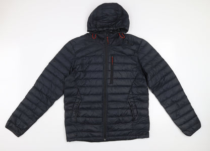 All Terrain by Tog Twenty Four Men’s Black Puffer Jacket M Hooded Insulated