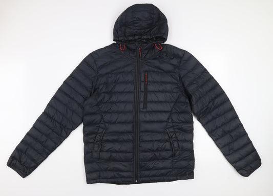 All Terrain by Tog Twenty Four Men’s Black Puffer Jacket M Hooded Insulated