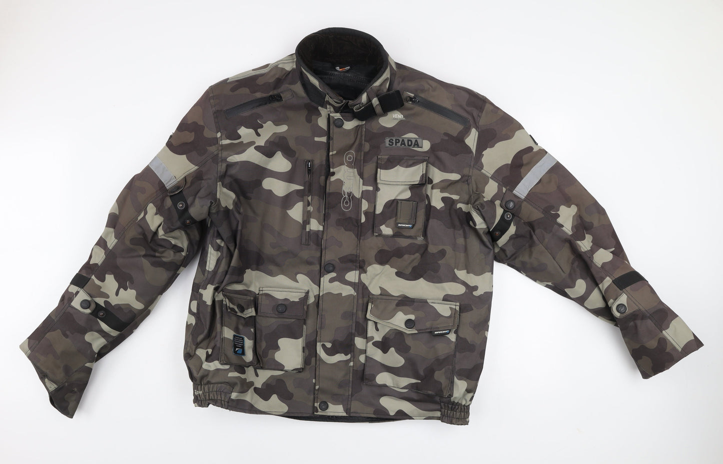 Spada Mens XL Camouflage Waterproof Motorcycle Jacket