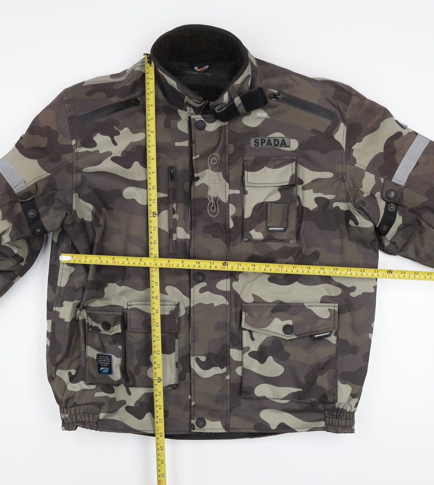 Spada Mens XL Camouflage Waterproof Motorcycle Jacket