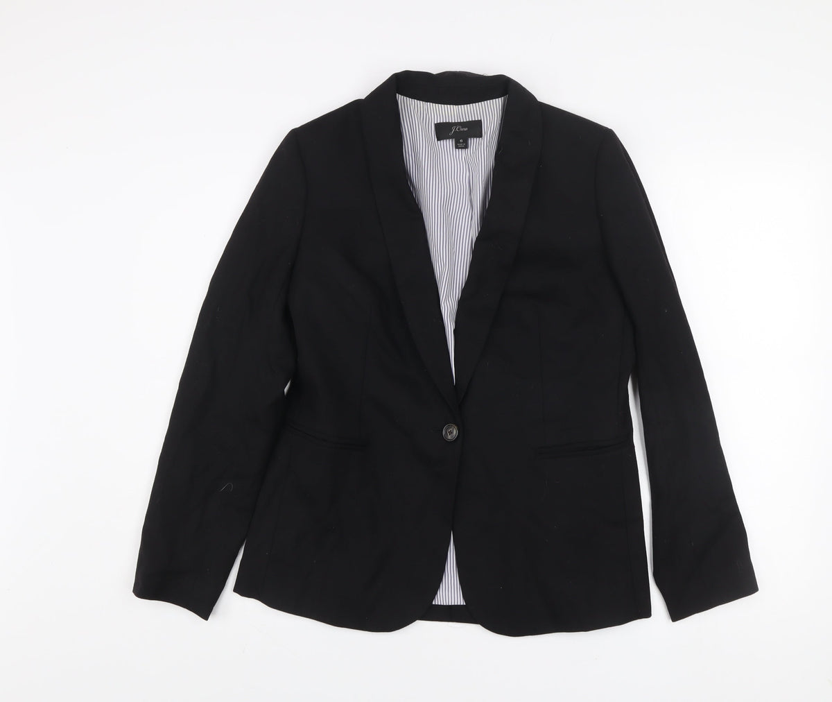 Womens UK Size 10 J.CREW Black Classic Button-Up